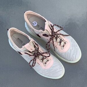 ECCO Lite ST.1 Leather & Textile Sneaker Pink, Gray, Maroon - Women’s 8.5